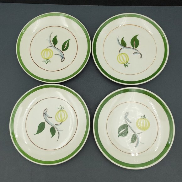 Blue Ridge Southern Potteries Forest Fruit Dessert, Bread Plates - Picture 2 of 4